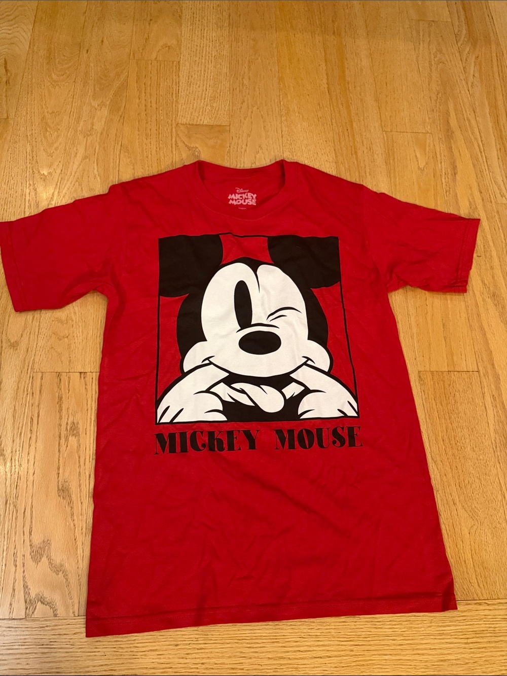 Disney Red Mickey Mouse Graphic Short Sleeve Tee